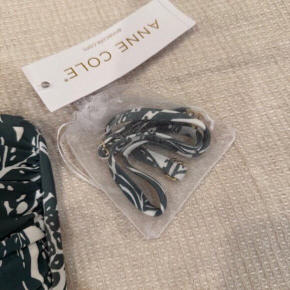 NWT ANNE COLE Twist Front Strapless One-piece Swimsuit Size 10 - Picture 4 of 6